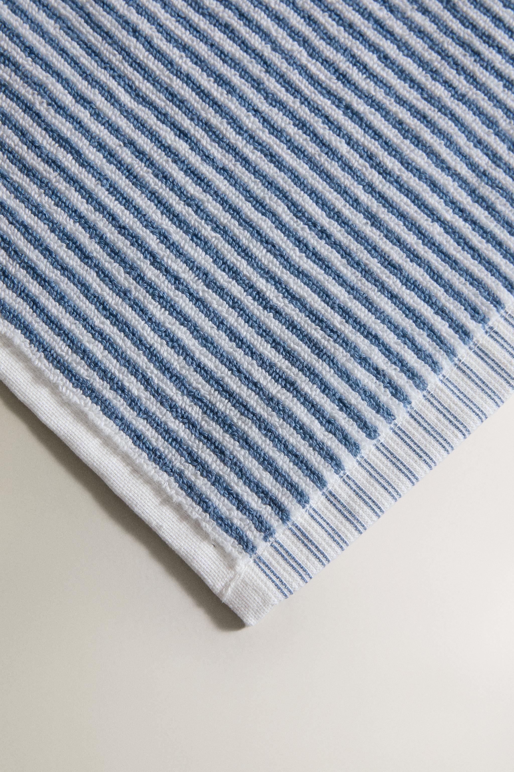 SERVIETTE DE BAIN COTON RAYÉE